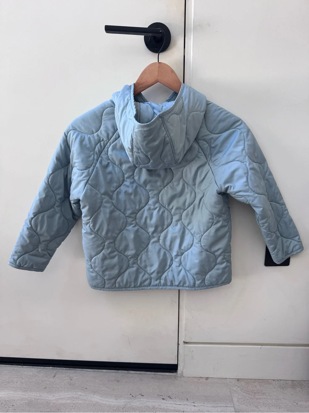 Patagonia Light Blue Quilted Kids Jacket with Hood